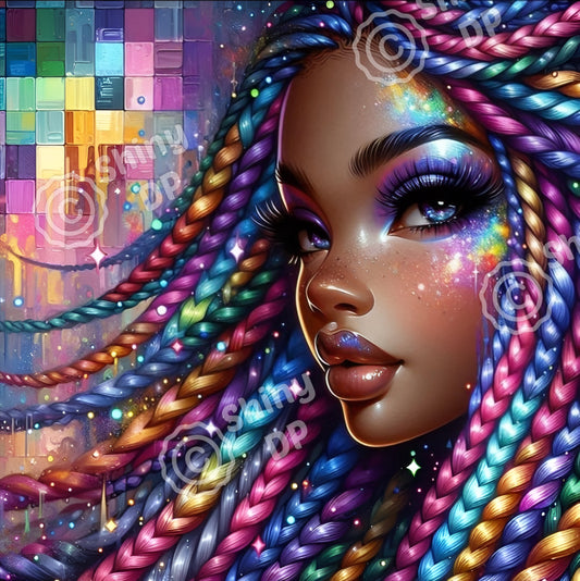 Cover Minder (Magnet) Rainbow Braids