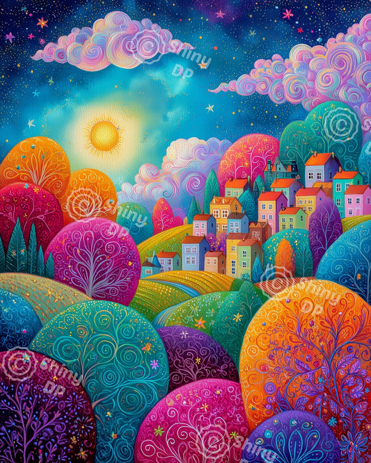 Cover Minder (Magnet) Whimsical Village
