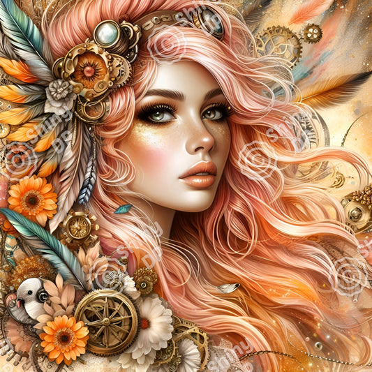Cover Minder (Magnet) Steampunk-Girl Ava