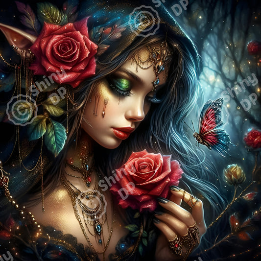 Cover Minder (Magnet) Dark Fairy Rose